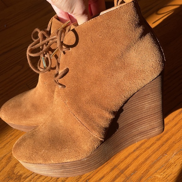 Michael Kors Suede Wedge Booties - Picture 5 of 7